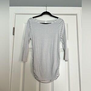 Motherhood Maternity Striped Women's Top - Black and White